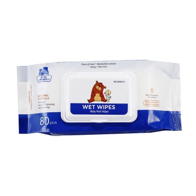 Daily use alcohol free organic baby wet wipes for sensitive skin